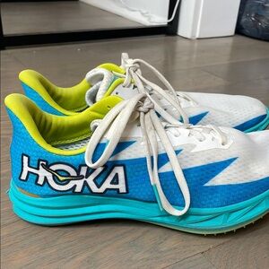 HOKA Blue and White Running Shoes size 8